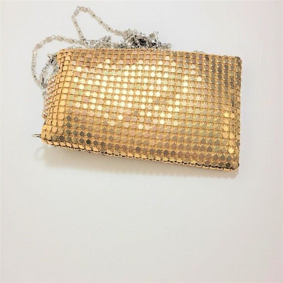 BLING Mini Crossbody Gold Clutch Handbag Wristlet Clutch - Picture 3 of 6